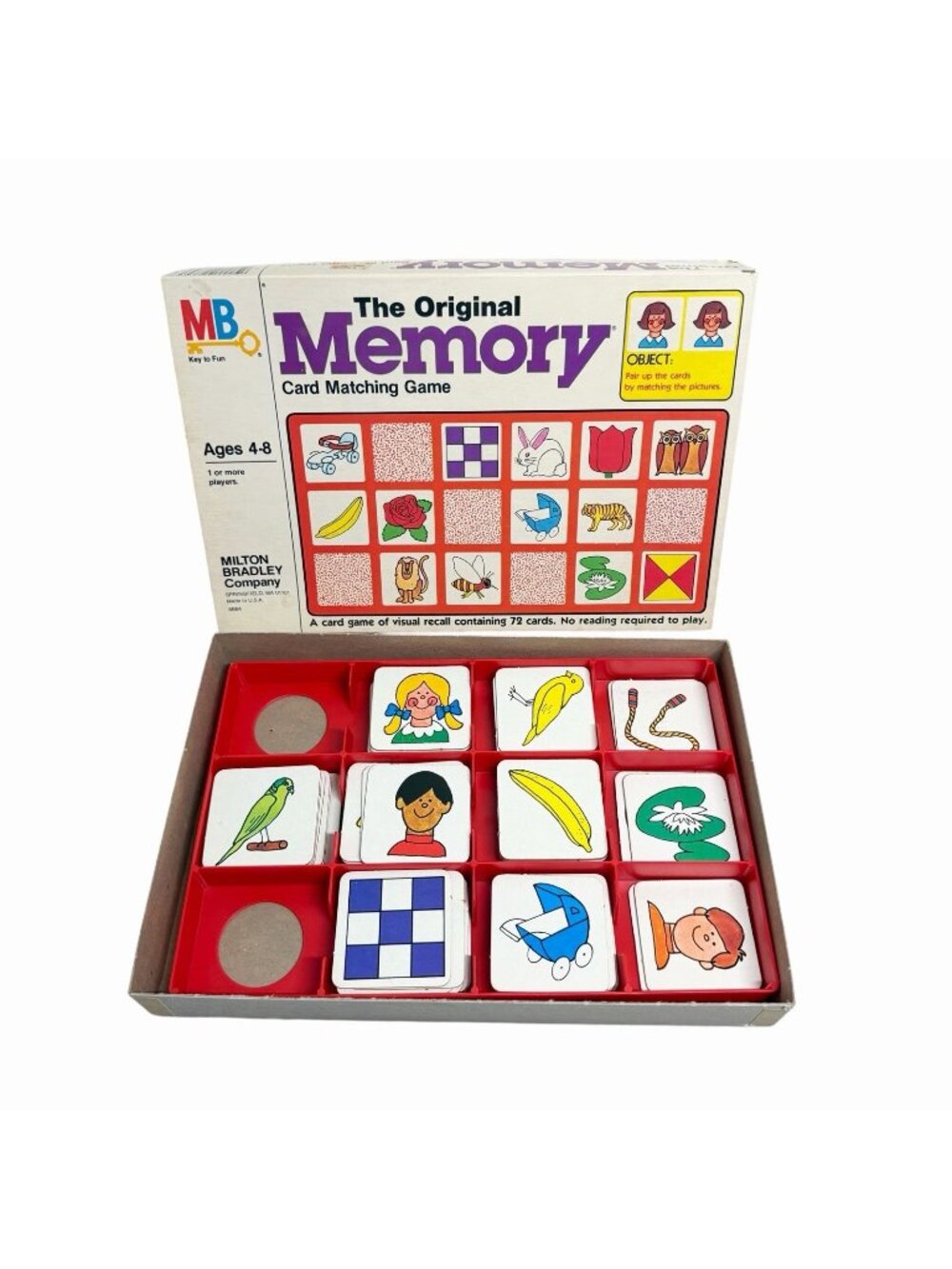 Vintage 1984 The Original Memory Card Matching Game Milton Bradley Complete!